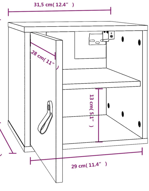 Загрузите изображение в средство просмотра галереи, Dulap de perete, gri, 31,5x30x30 cm, lemn masiv de pin Lando - Lando
