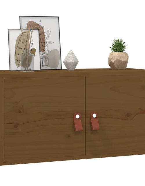 Încărcați imaginea în vizualizatorul Galerie, Dulap de perete, maro miere, 60x30x30 cm, lemn masiv de pin Lando - Lando

