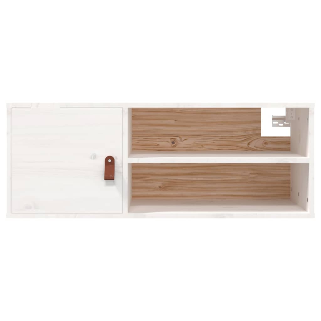 Dulapuri de perete 2 buc., alb, 80x30x30 cm, lemn masiv de pin Lando - Lando