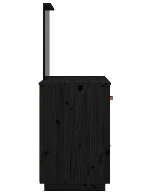 Загрузите изображение в средство просмотра галереи, Măsuță de toaletă, negru, 95x50x134 cm, lemn masiv de pin - Lando
