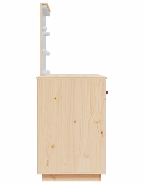 Încărcați imaginea în vizualizatorul Galerie, Măsuță de toaletă cu LED, 95x50x133,5 cm, lemn masiv pin - Lando

