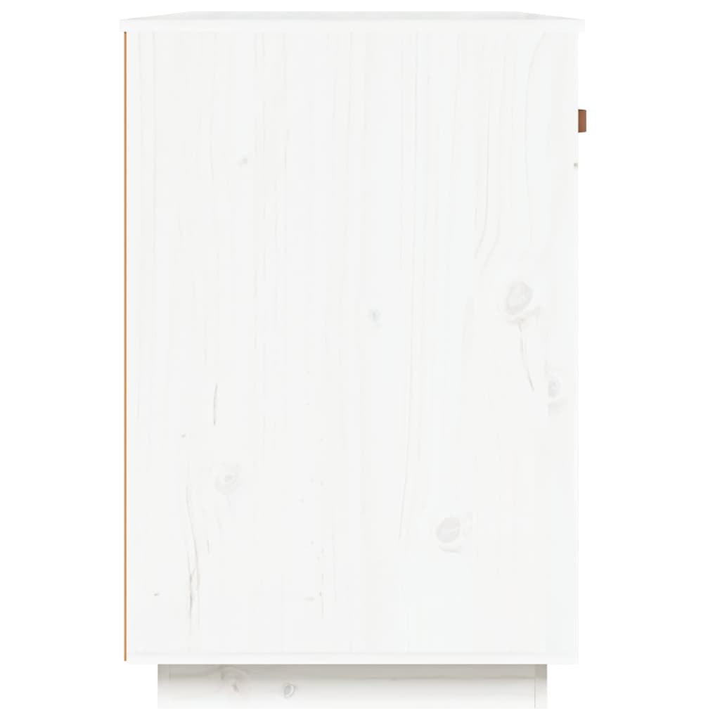 Birou, alb, 95x50x75 cm, lemn masiv de pin - Lando