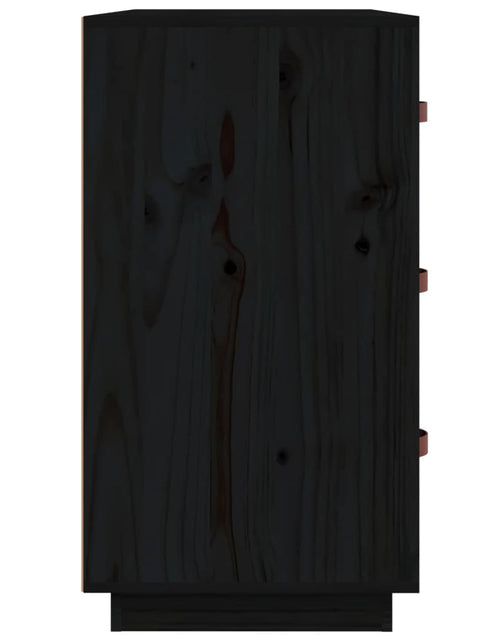 Загрузите изображение в средство просмотра галереи, Servantă, negru, 80x40x75 cm, lemn masiv de pin Lando - Lando
