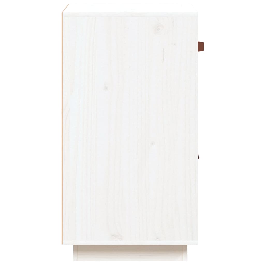 Servantă, alb, 34x40x75 cm, lemn masiv de pin Lando - Lando