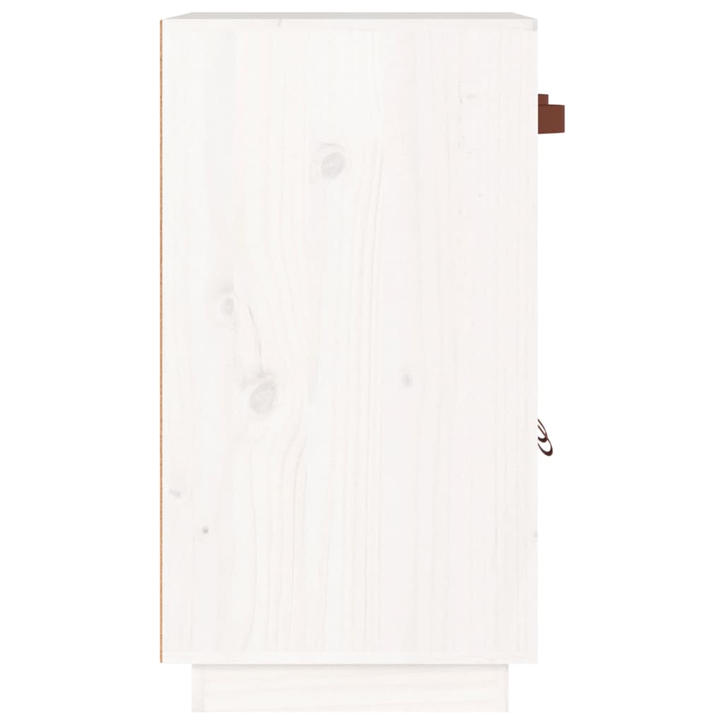 Servantă, alb, 65,5x40x75 cm, lemn masiv de pin Lando - Lando