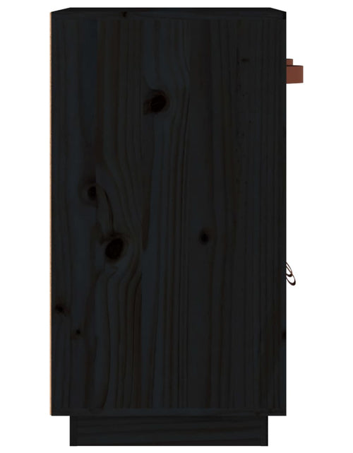 Încărcați imaginea în vizualizatorul Galerie, Servantă, negru, 65,5x40x75 cm, lemn masiv de pin Lando - Lando
