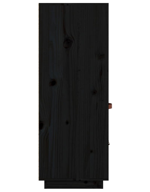 Загрузите изображение в средство просмотра галереи, Dulap înalt, negru, 67x40x108,5 cm, lemn masiv de pin Lando - Lando

