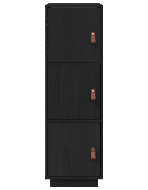 Загрузите изображение в средство просмотра галереи, Dulap înalt, negru, 34x40x108,5 cm, lemn masiv de pin Lando - Lando
