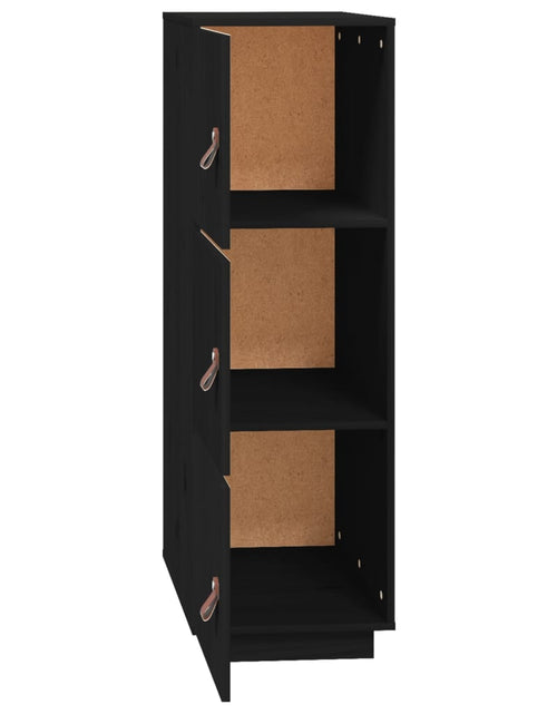 Încărcați imaginea în vizualizatorul Galerie, Dulap înalt, negru, 34x40x108,5 cm, lemn masiv de pin Lando - Lando
