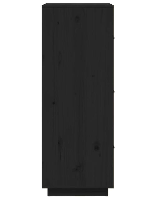 Загрузите изображение в средство просмотра галереи, Dulap înalt, negru, 34x40x108,5 cm, lemn masiv de pin Lando - Lando
