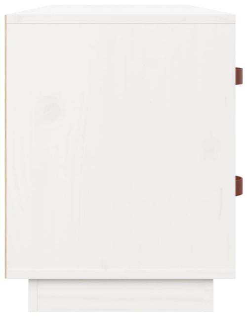Загрузите изображение в средство просмотра галереи, Bancă pentru pantofi, alb, 100x34x45 cm, lemn masiv pin Lando - Lando

