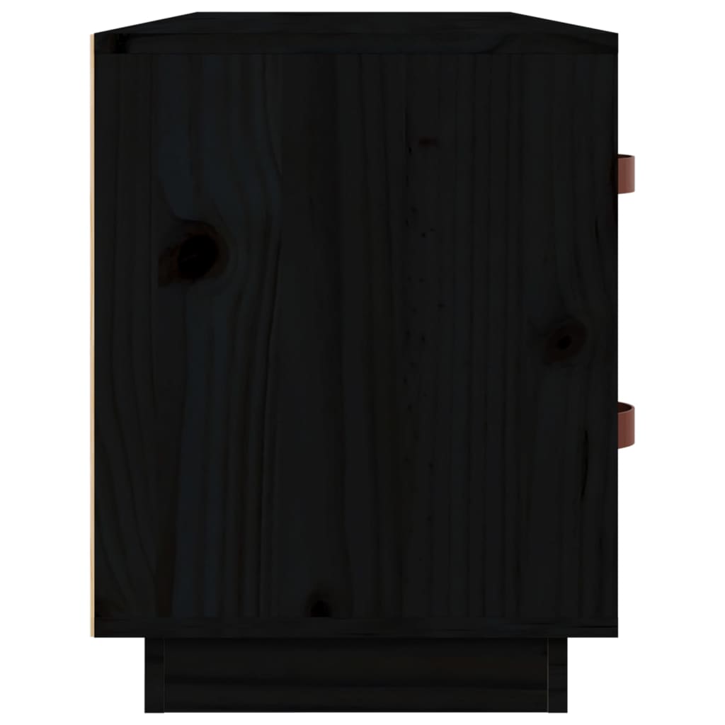 Bancă pentru pantofi, negru, 100x34x45 cm, lemn masiv de pin Lando - Lando
