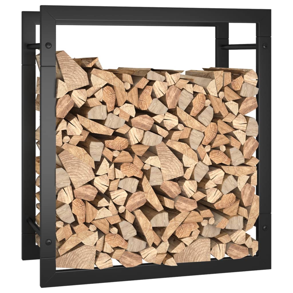 Suport pentru lemne de foc, negru mat, 50x28x56 cm, oțel Lando - Lando