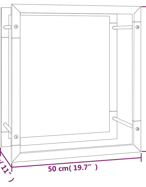 Загрузите изображение в средство просмотра галереи, Suport pentru lemne de foc, negru mat, 50x28x56 cm, oțel Lando - Lando
