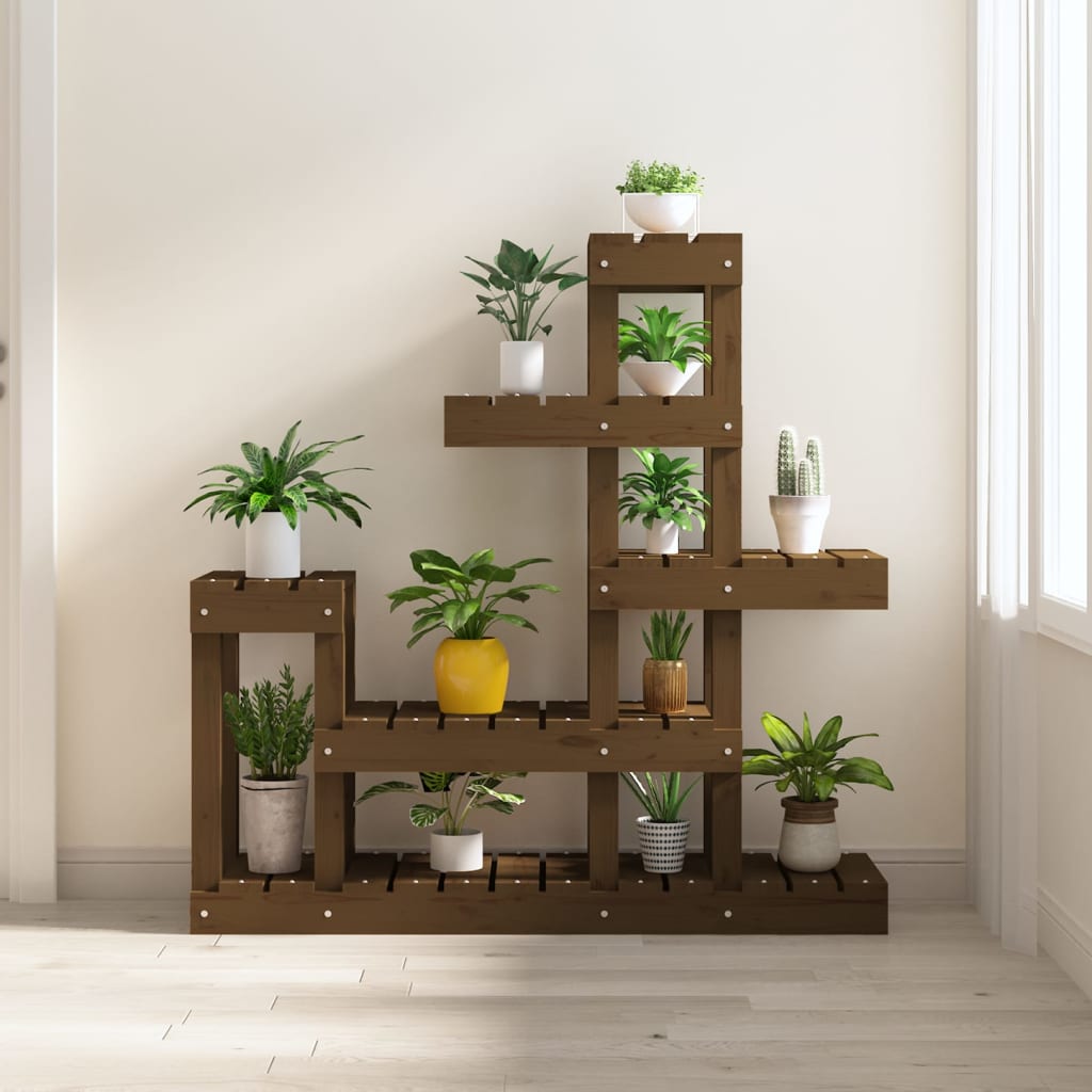 Suport pentru plante, maro, 92x25x97 cm, lemn masiv de pin Lando - Lando