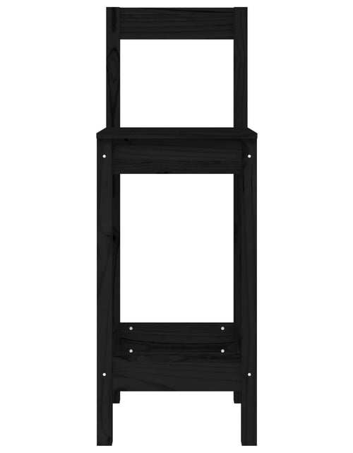 Загрузите изображение в средство просмотра галереи, Scaune de bar, 2 buc., negru, 40x41,5x112 cm, lemn masiv pin Lando - Lando
