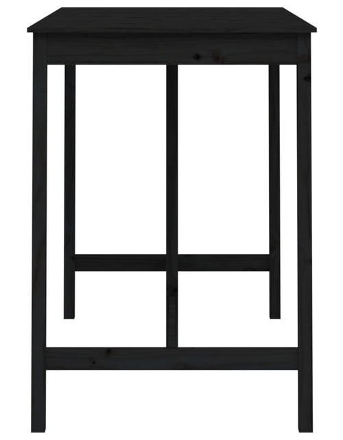 Загрузите изображение в средство просмотра галереи, Masă de bar, negru, 140x80x110 cm, lemn masiv de pin - Lando
