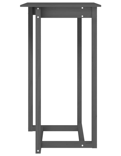 Загрузите изображение в средство просмотра галереи, Masă de bar, gri, 60x60x110 cm, lemn masiv de pin - Lando
