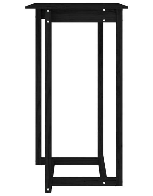 Загрузите изображение в средство просмотра галереи, Masă de bar, negru, 60x60x110 cm, lemn masiv de pin - Lando
