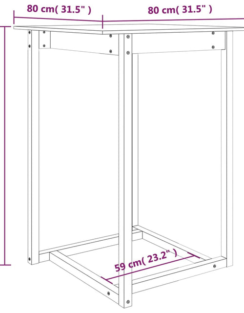 Încărcați imaginea în vizualizatorul Galerie, Masă de bar, gri, 80x80x110 cm, lemn masiv de pin - Lando
