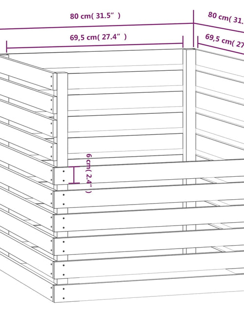 Загрузите изображение в средство просмотра галереи, Compostor, negru, 80x80x78 cm, lemn masiv de pin Lando - Lando
