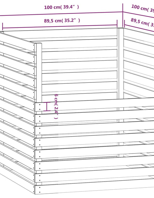 Загрузите изображение в средство просмотра галереи, Compostor, 100x100x102 cm, lemn masiv de pin - Lando
