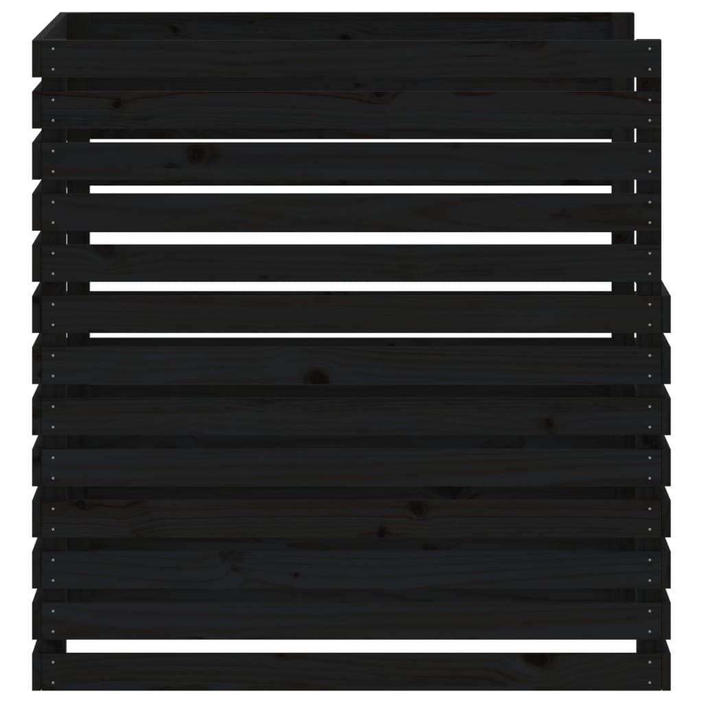 Compostor, negru, 100x100x102 cm, lemn masiv de pin Lando - Lando