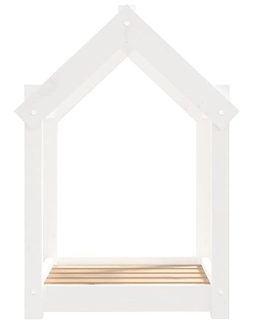 Загрузите изображение в средство просмотра галереи, Pat pentru câini, alb, 61x50x70 cm, lemn masiv de pin - Lando
