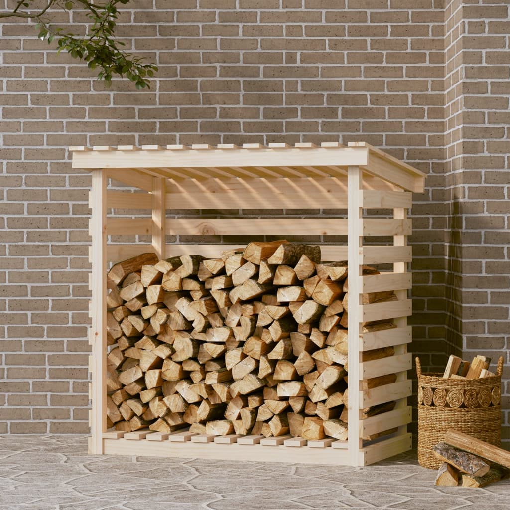 Rastel pentru lemne de foc, 108x73x108 cm, lemn masiv de pin - Lando