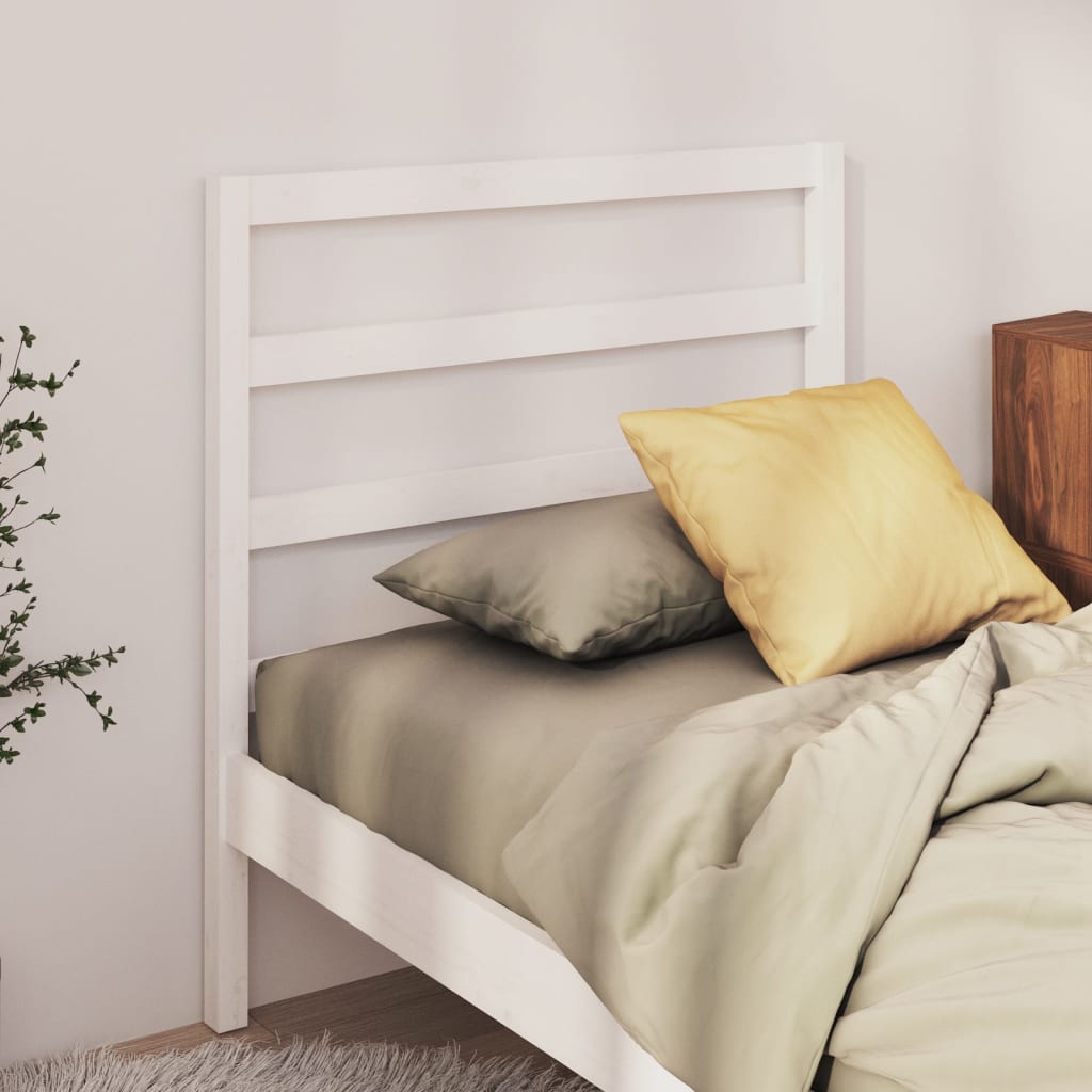 Tăblie de pat, alb, 95x4x100 cm, lemn masiv de pin - Lando