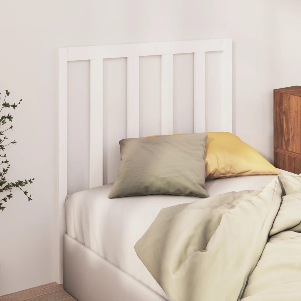 Tăblie de pat, alb, 95x4x100 cm, lemn masiv de pin - Lando