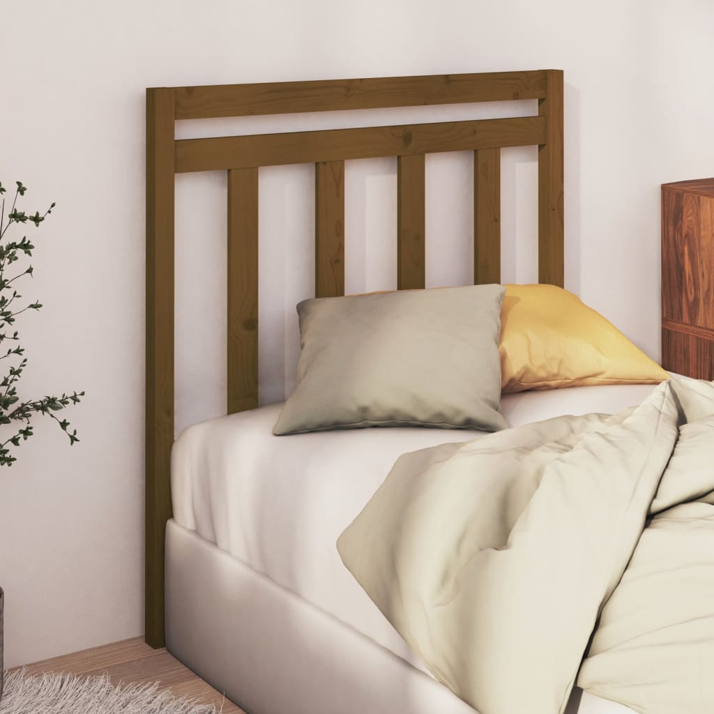 Tăblie de pat, maro miere, 95x4x100 cm, lemn masiv de pin - Lando