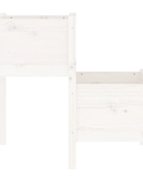 Încărcați imaginea în vizualizatorul Galerie, Jardinieră, alb, 84,5x84x75 cm, lemn masiv de pin - Lando
