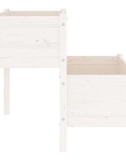 Încărcați imaginea în vizualizatorul Galerie, Jardinieră, alb, 110x84x75 cm, lemn masiv de pin Lando - Lando
