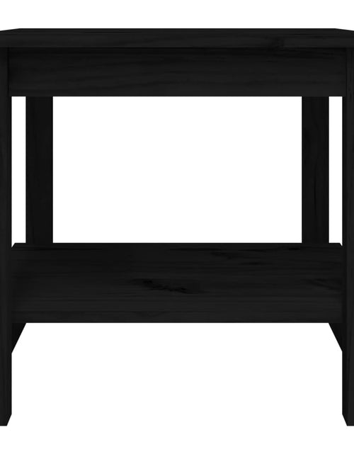 Загрузите изображение в средство просмотра галереи, Măsuță de cafea, negru, 50x50x45 cm, lemn masiv de pin Lando - Lando
