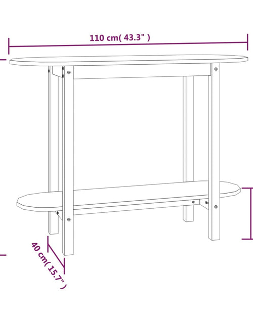 Загрузите изображение в средство просмотра галереи, Masă consolă, alb, 110x40x80 cm, lemn masiv de pin Lando - Lando
