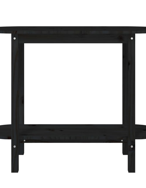 Загрузите изображение в средство просмотра галереи, Masă consolă, negru, 110x40x80 cm, lemn masiv de pin Lando - Lando
