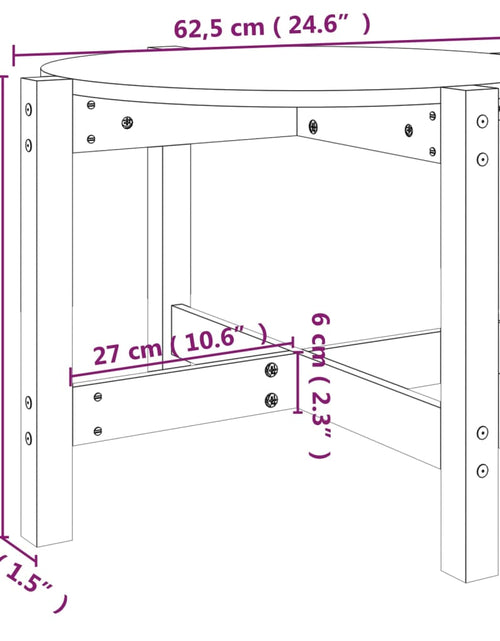 Încărcați imaginea în vizualizatorul Galerie, Măsuță de cafea, Ø 62,5x45 cm, lemn masiv de pin Lando - Lando
