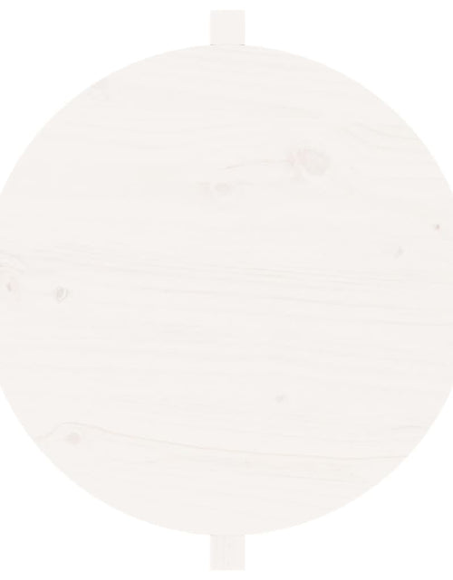 Încărcați imaginea în vizualizatorul Galerie, Măsuță de cafea, alb, Ø 62,5x45 cm, lemn masiv de pin Lando - Lando
