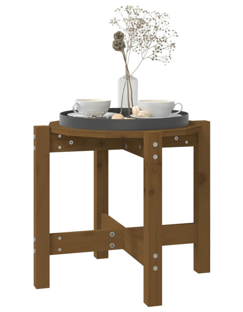 Încărcați imaginea în vizualizatorul Galerie, Măsuță de cafea, maro miere, Ø 52,5x45 cm, lemn masiv de pin Lando - Lando
