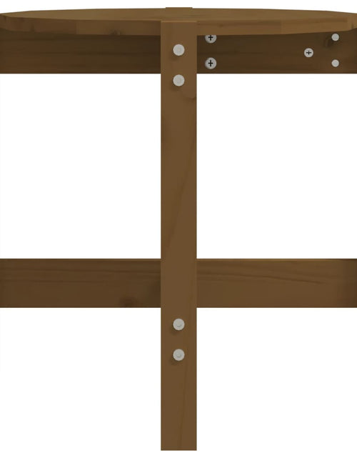Загрузите изображение в средство просмотра галереи, Măsuță de cafea, maro miere, Ø 52,5x45 cm, lemn masiv de pin Lando - Lando
