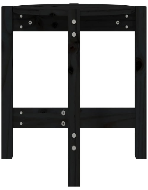 Încărcați imaginea în vizualizatorul Galerie, Măsuță de cafea, negru, Ø 42,5x45 cm, lemn masiv de pin Lando - Lando
