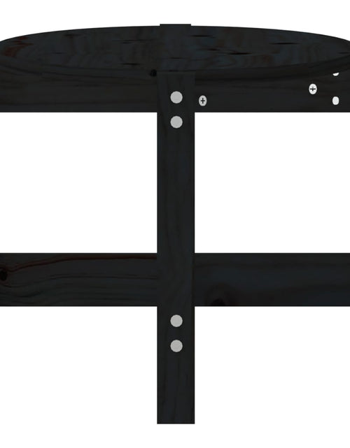 Încărcați imaginea în vizualizatorul Galerie, Măsuță de cafea, negru, 87x48x35 cm, lemn masiv de pin Lando - Lando
