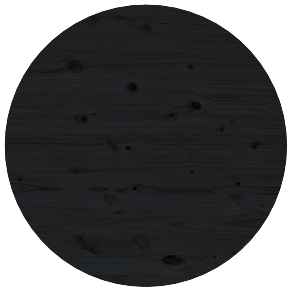 Măsuță de cafea, negru, Ø 55x45 cm, lemn masiv de pin Lando - Lando