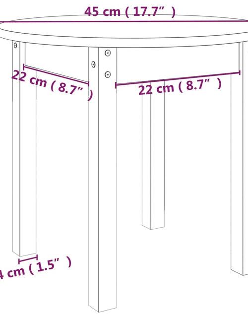 Загрузите изображение в средство просмотра галереи, Măsuță de cafea, Ø 45x40 cm, lemn masiv de pin Lando - Lando
