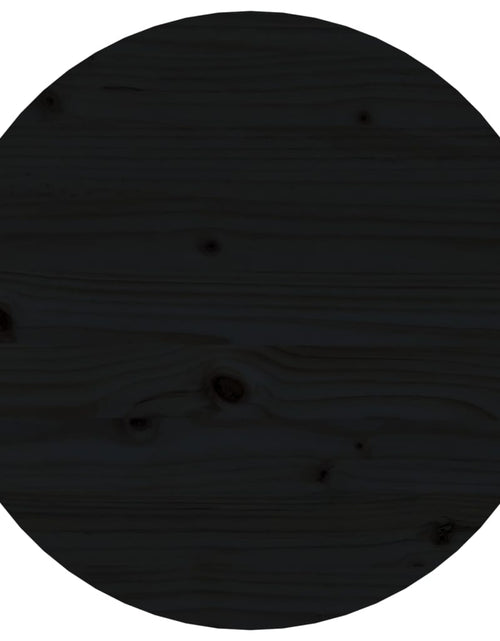 Încărcați imaginea în vizualizatorul Galerie, Măsuță de cafea, negru, Ø 45x40 cm, lemn masiv de pin Lando - Lando
