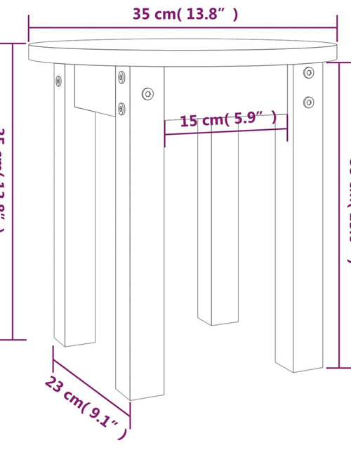 Загрузите изображение в средство просмотра галереи, Măsuță de cafea, Ø 35x35 cm, lemn masiv de pin Lando - Lando
