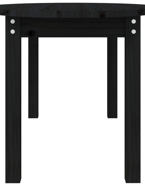 Загрузите изображение в средство просмотра галереи, Măsuță de cafea, negru, 110x55x45 cm, lemn masiv de pin Lando - Lando
