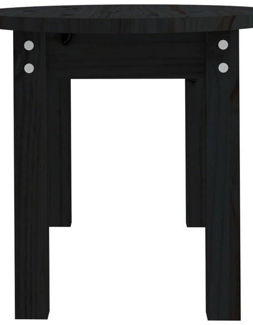 Загрузите изображение в средство просмотра галереи, Măsuță de cafea, negru, 80x40x35 cm, lemn masiv de pin Lando - Lando
