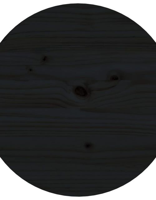 Загрузите изображение в средство просмотра галереи, Măsuță de cafea, negru, Ø 55x60 cm, lemn masiv de pin Lando - Lando
